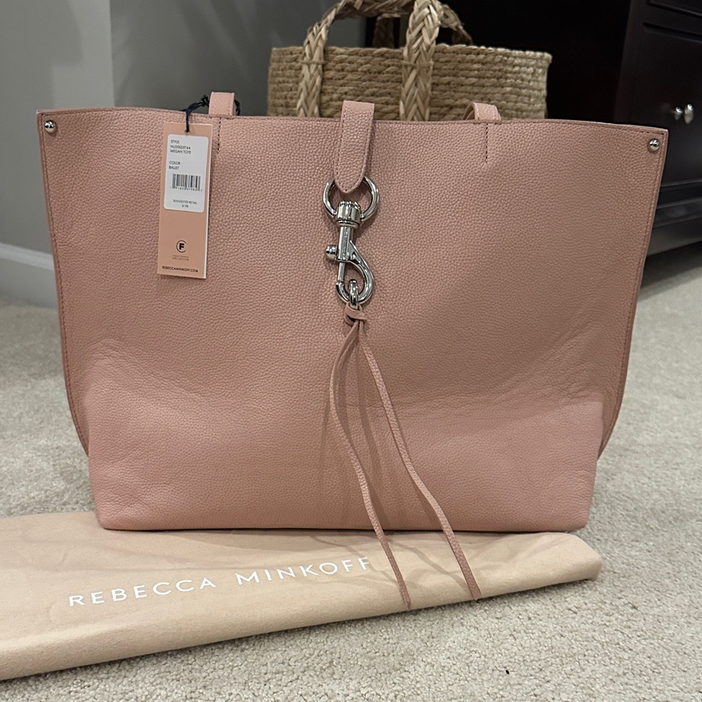 Rebecca Minkoff Blush Pink Leather Megan Tote Bag